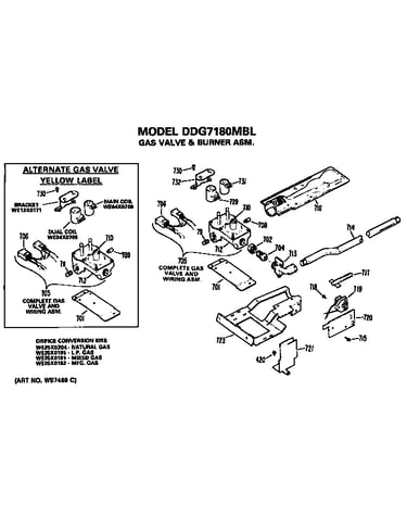 Gas valve and burner assembly
