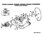 GE DDE8000MBL blower and drive assembly diagram