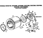 GE DDG7288MBL drum and duct assembly diagram