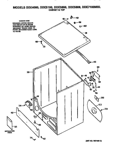 Cabinet and top