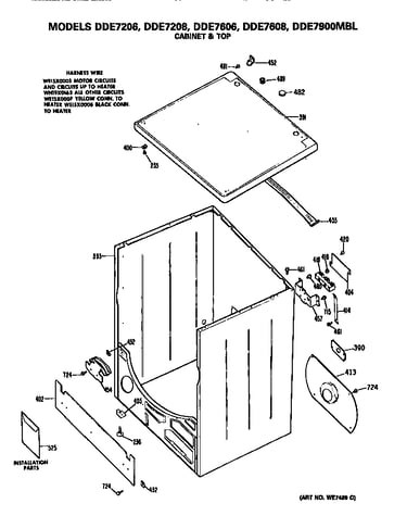 Cabinet and top