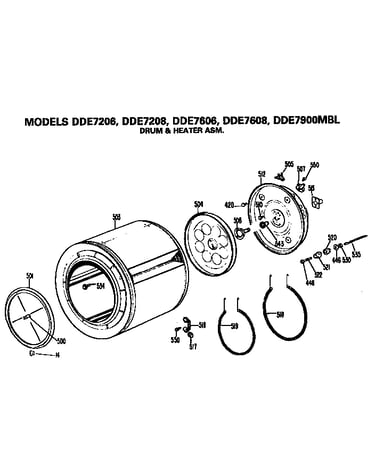 Drum and heater assembly
