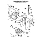 GE WSM2700LCW washer-cabinet/ top panel and base diagram