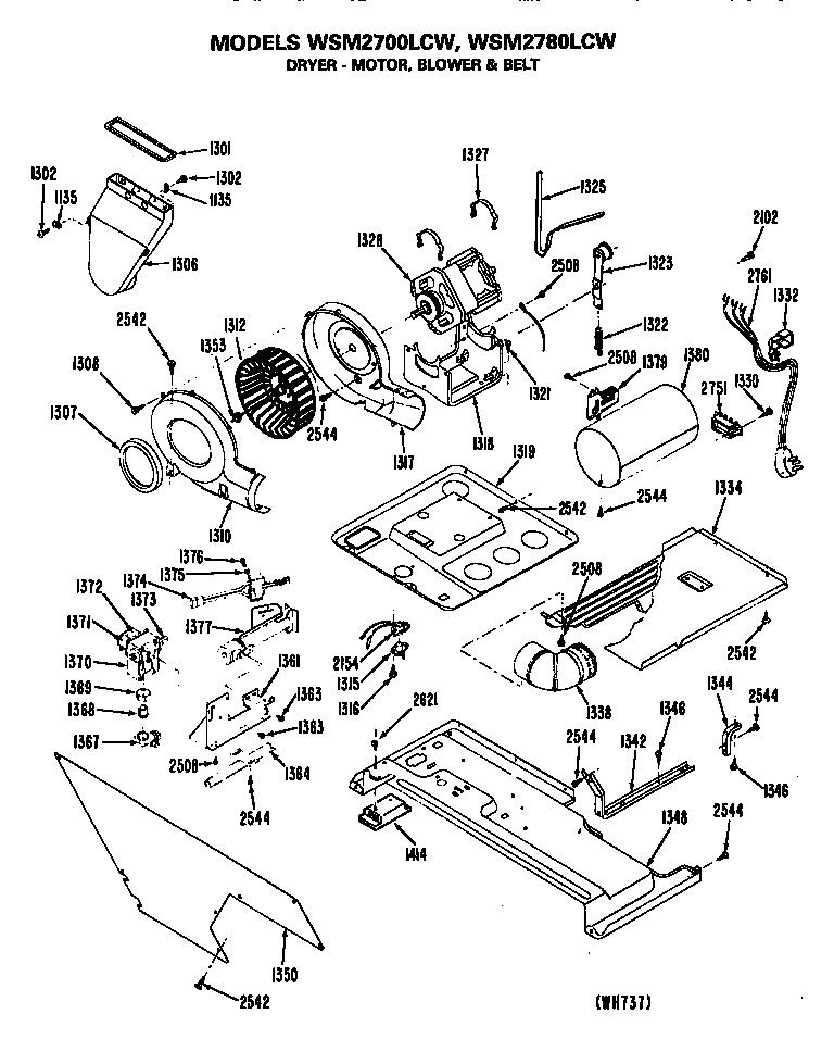 DRYER- MOTOR/ BLOWER AND BELT