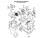 GE WSM2780LCW dryer- motor/ blower and belt diagram