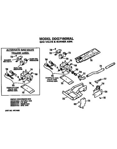 Gas valve and burner assembly