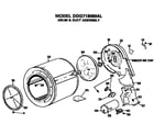 GE DDG7180MAL drum and duct assembly diagram