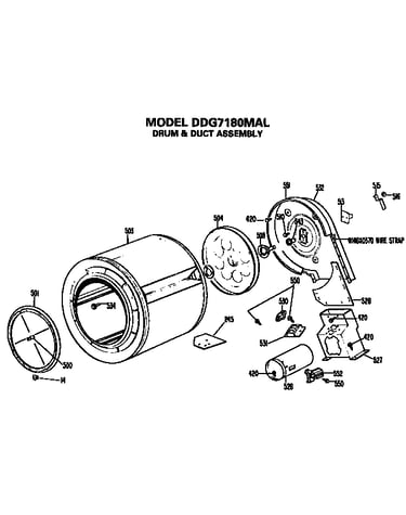 Drum and duct assembly