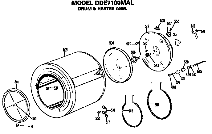 Drum and heater assembly