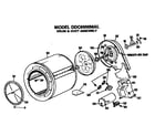 GE DDC6000MAL drum and duct assembly diagram