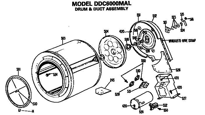 Drum and duct assembly