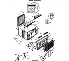 GE AED22DAR2 cabinet and grille assembly diagram