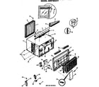 GE AEM18DAV1 cabinet and grille assembly diagram