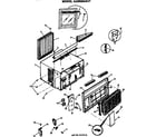 GE AEM09AAV1 cabinet and grille assembly diagram