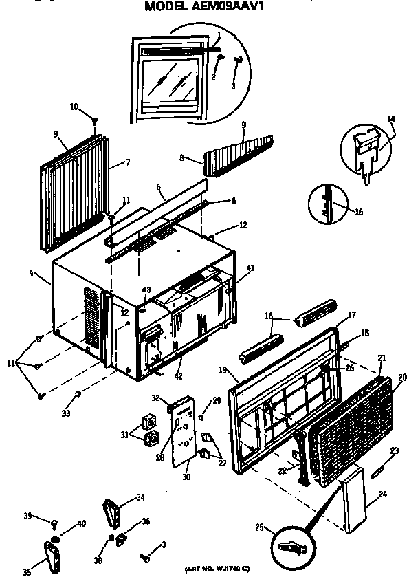 Cabinet and grille assembly