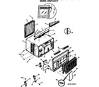 GE AEM14AAV1 cabinet and grille assembly diagram