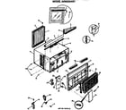GE AEM23DAR1 cabinet and grille assembly diagram