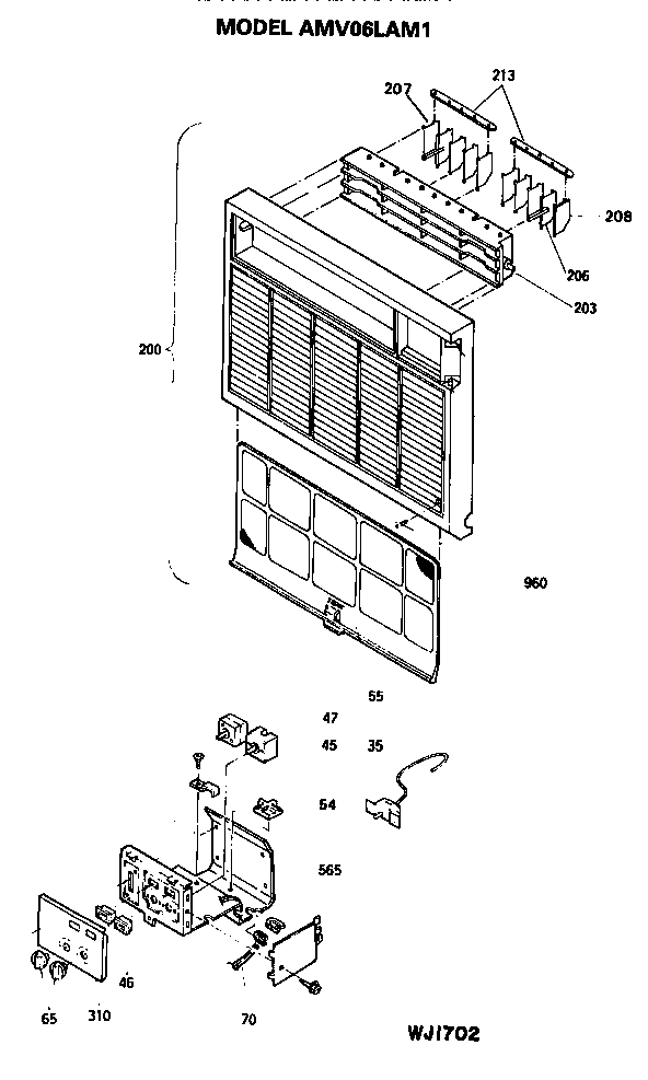 CONTROL BOX AND GRILLE ASSEMBLY