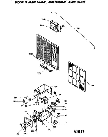 Control box and grille assembly