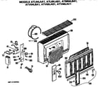GE ATV05LAB1 control box and grille assembly diagram