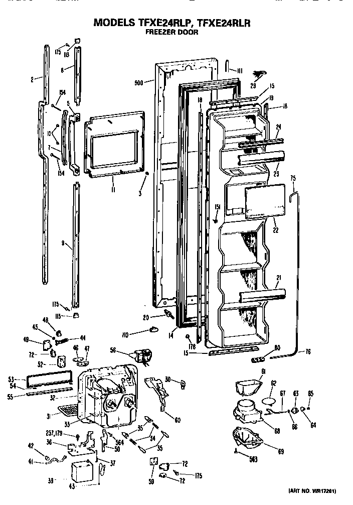 Freezer door