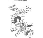 GE JAS03*M2 main body/cooktop/controls diagram