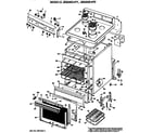 GE JBS03G*P1 main body/cooktop/controls diagram