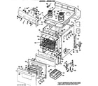 GE JBS26*N3 cooktop/main body/controls diagram