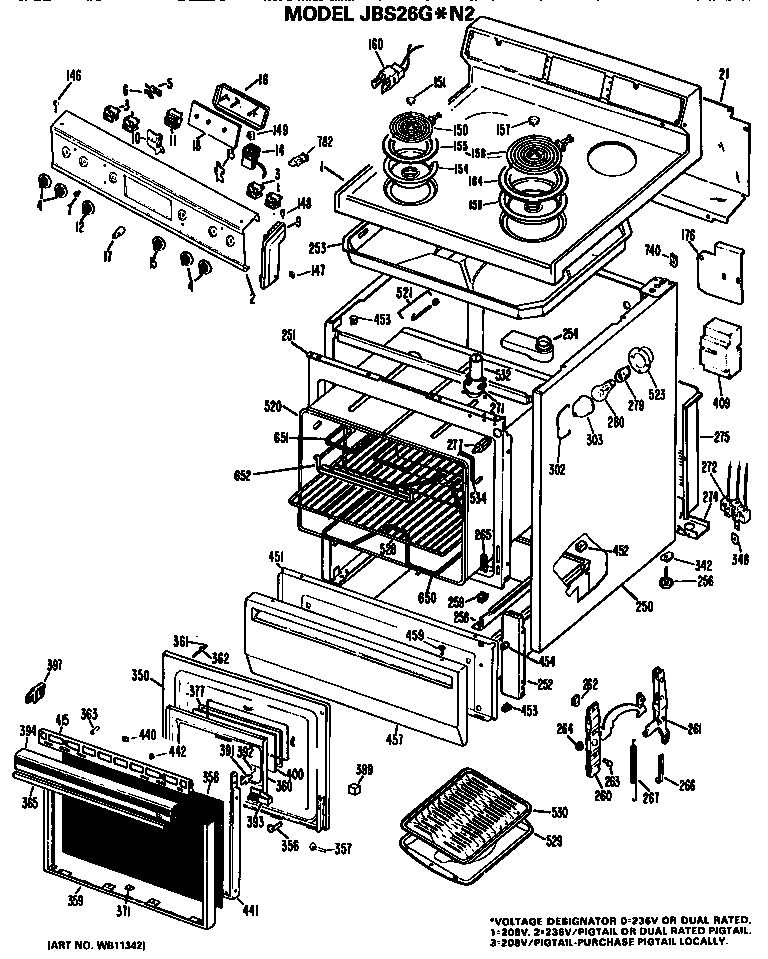 Cooktop/main body/controls