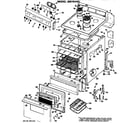 GE JBS16*N3 cooktop/main body/controls diagram