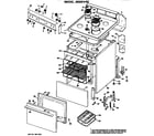 GE JBS02*N2 cooktop/mainbody/controls diagram
