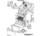 GE JBS03N2 cooktop/mainbody/controls diagram