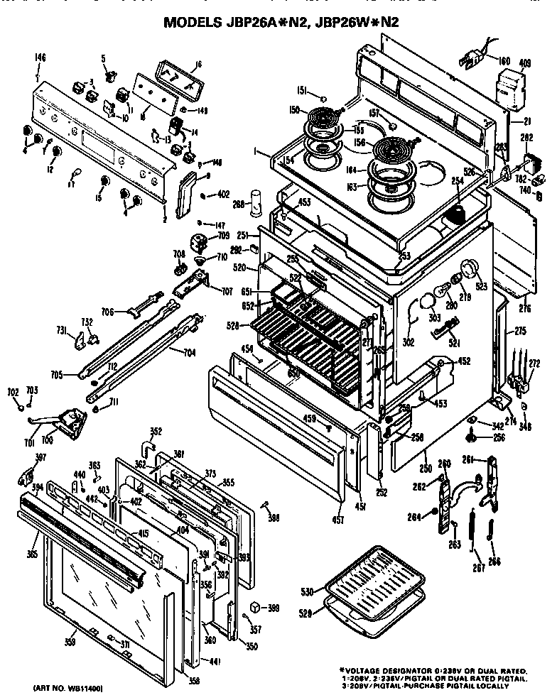 COOKTOP/MAIN BODY/CONTROLS
