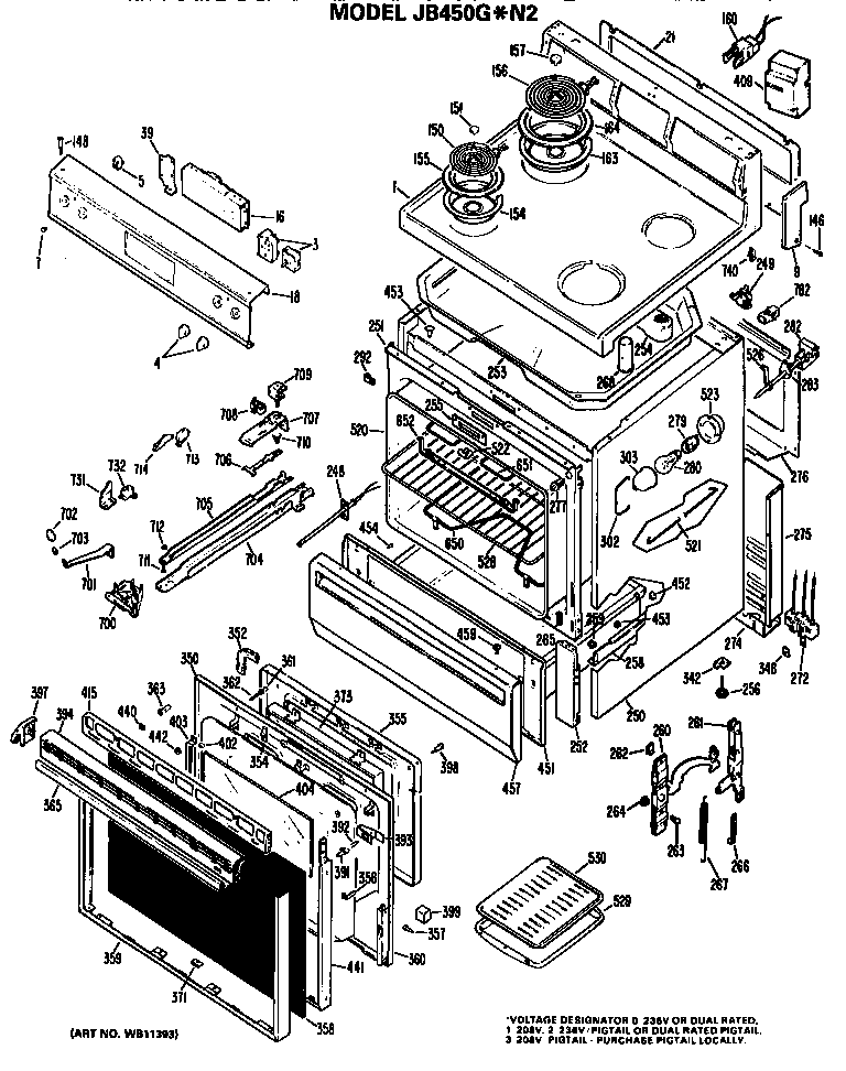 Cooktop/main body/controls