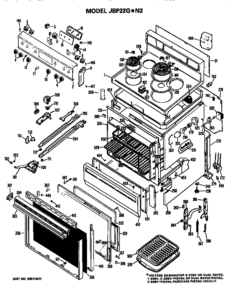 Main body/cooktop/controls