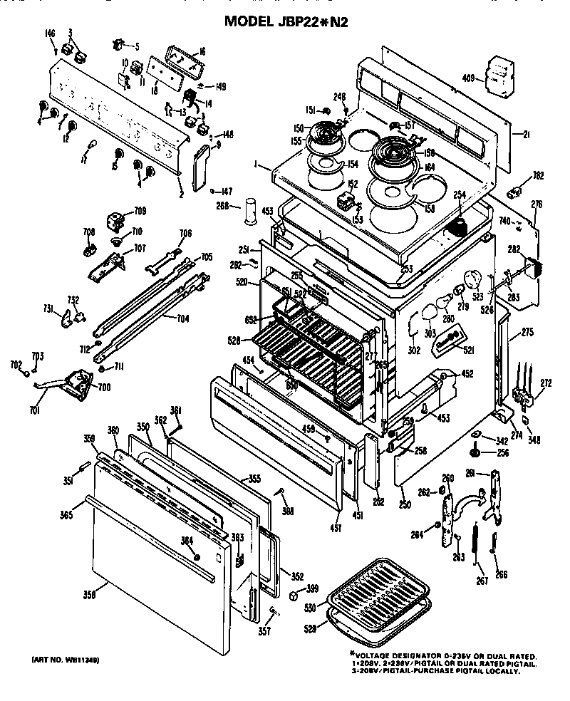 Cooktop/main body/controls