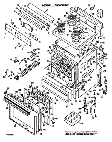 Cooktop/main body/controls