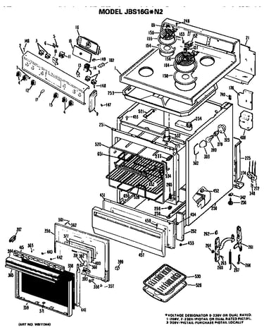 Cooktop/main body/controls