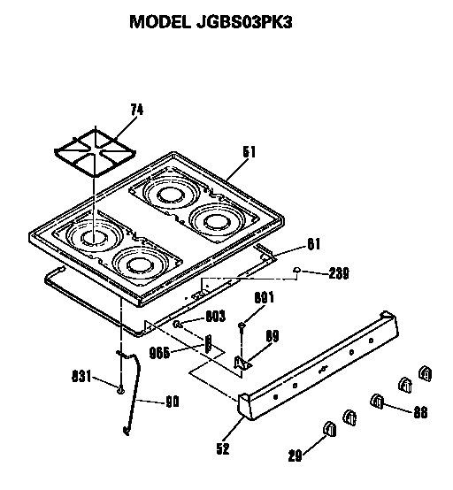 Cooktop and controls