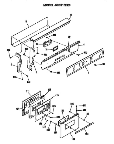 Backsplash and oven door