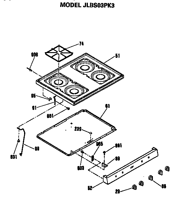Cooktop and controls