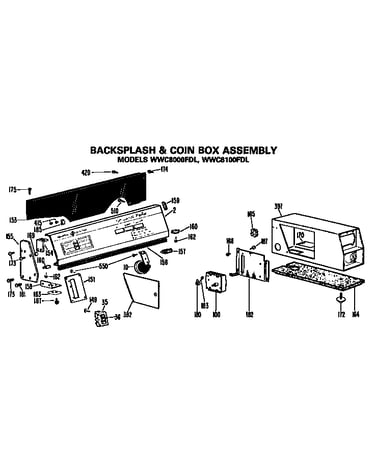 Backsplash for wwc8000fdl and wwc8100fdl