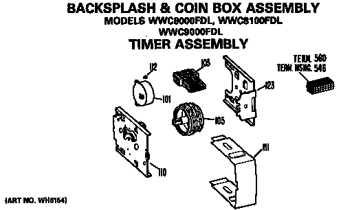 Timer assembly for wwc8000, 8100 and wwc9000fdl