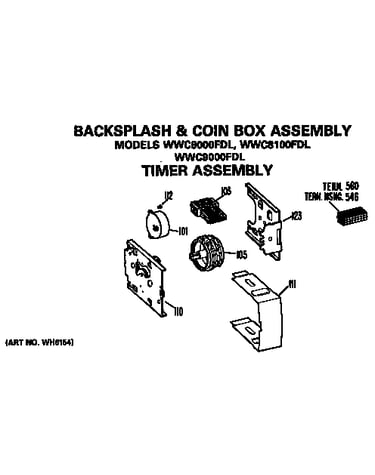 Timer assembly for wwc8000, 8100 and wwc9000fdl