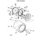 GE DDP1370GAM drum and heater diagram