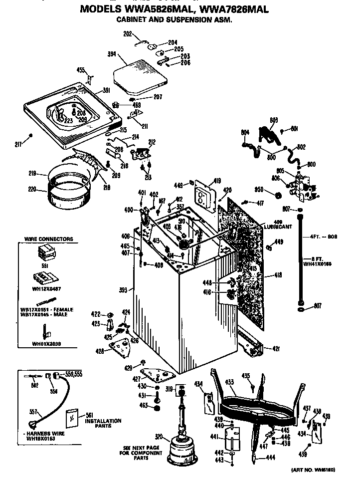 Cabinet and suspension