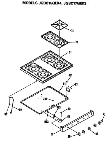 Cooktop and controls
