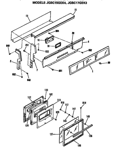 Backsplash and oven door