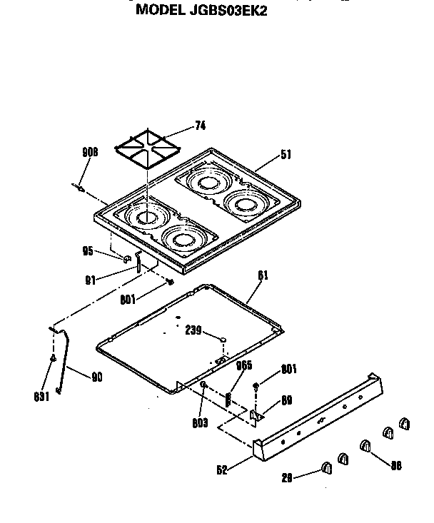 Cooktop and controls