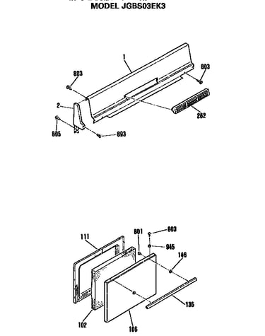 Backsplash and oven door
